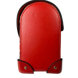 Gucci Red/Beige Leather GG Apple Print Padlock Bamboo Handbag