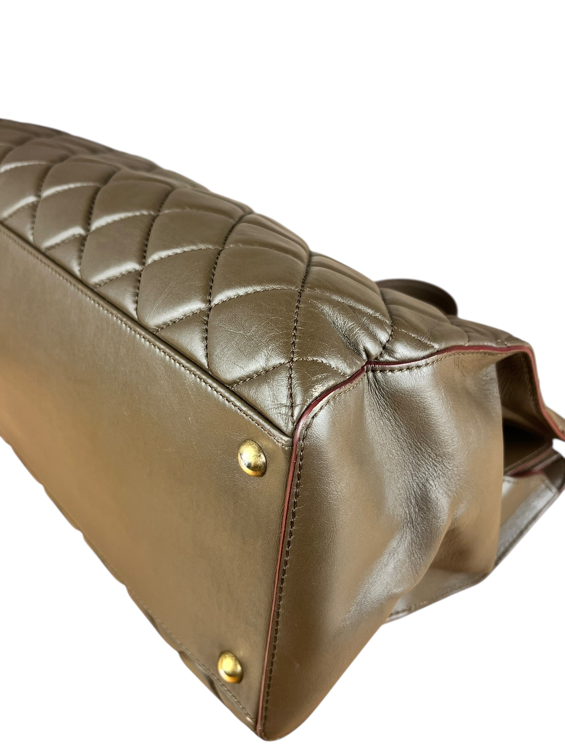 Chanel CC Brown Quilted Leather Perfect Edge Tote 2012