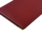 Cartier Vintage Burgundy Leather Bordeaux Bi-Fold Long Wallet