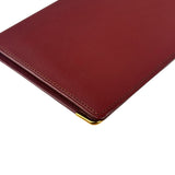 Cartier Vintage Burgundy Leather Bordeaux Bi-Fold Long Wallet