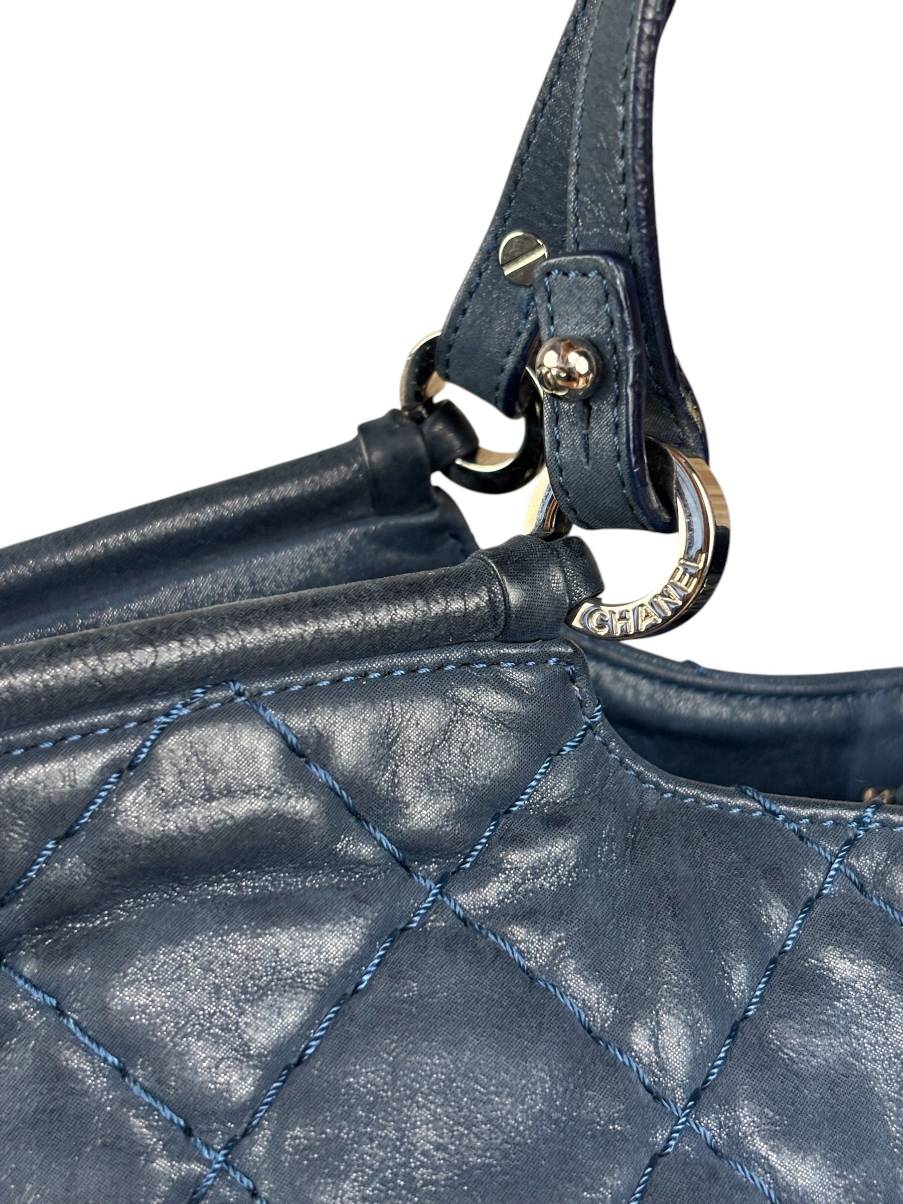 Chanel Navy Iridescent Sea Hit Tote 2012