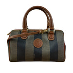 Fendi Vintage Pequin Stripped Nano Boston Bag