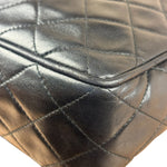 Chanel Vintage Black Quilted Leather Camera Crossbody Bag 1992