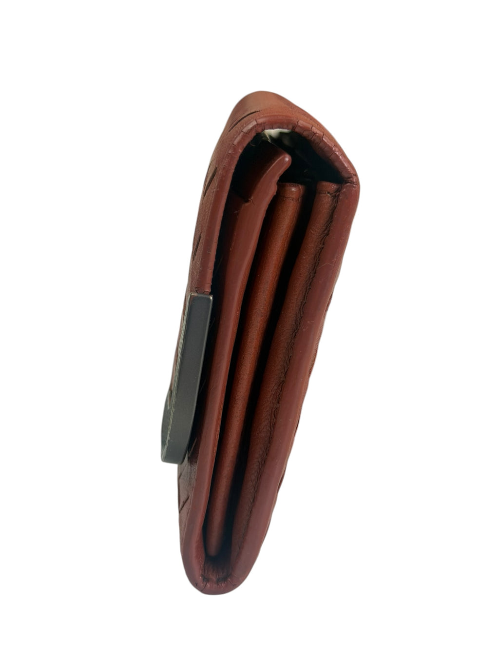Bottega Veneta Clay Red Intrecciato Continental Long Wallet