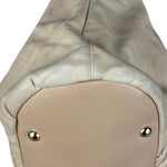 Gucci Vintage Beige Leather Ruched Handle Tote