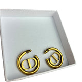 Dior CD Gold Hoop Earrings 2021