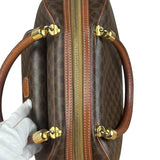 Celine Vintage Macadam Print Bowler Top Handle Bag