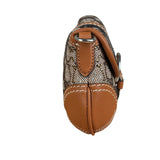 Coach Leather Trim Crystal Signature Jacquard Soho Pochette