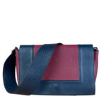 Celine Blue/Plum Leather Medium Frame Shoulder Bag