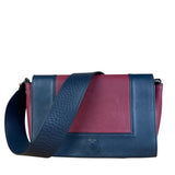 Celine Blue/Plum Leather Medium Frame Shoulder Bag
