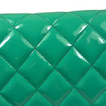 Chanel Green Quilted Patent Leather Flap Bag 2012