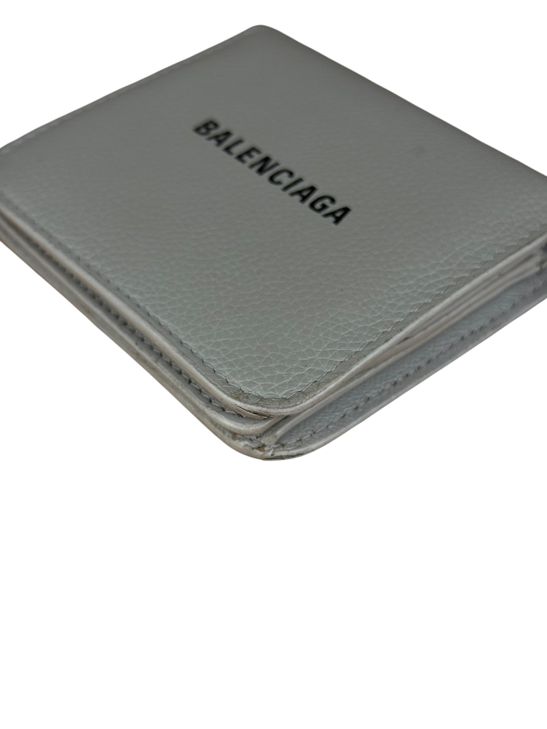 Balenciaga Grey Leather Compact Cardholder