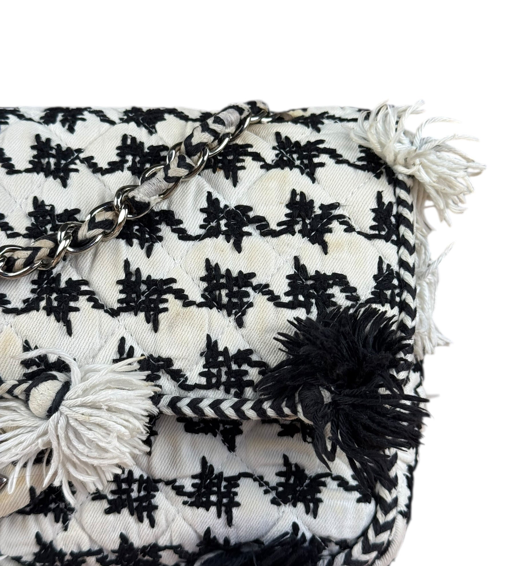Chanel Tweed Woven Medium Classic Double Flap Bag 2014