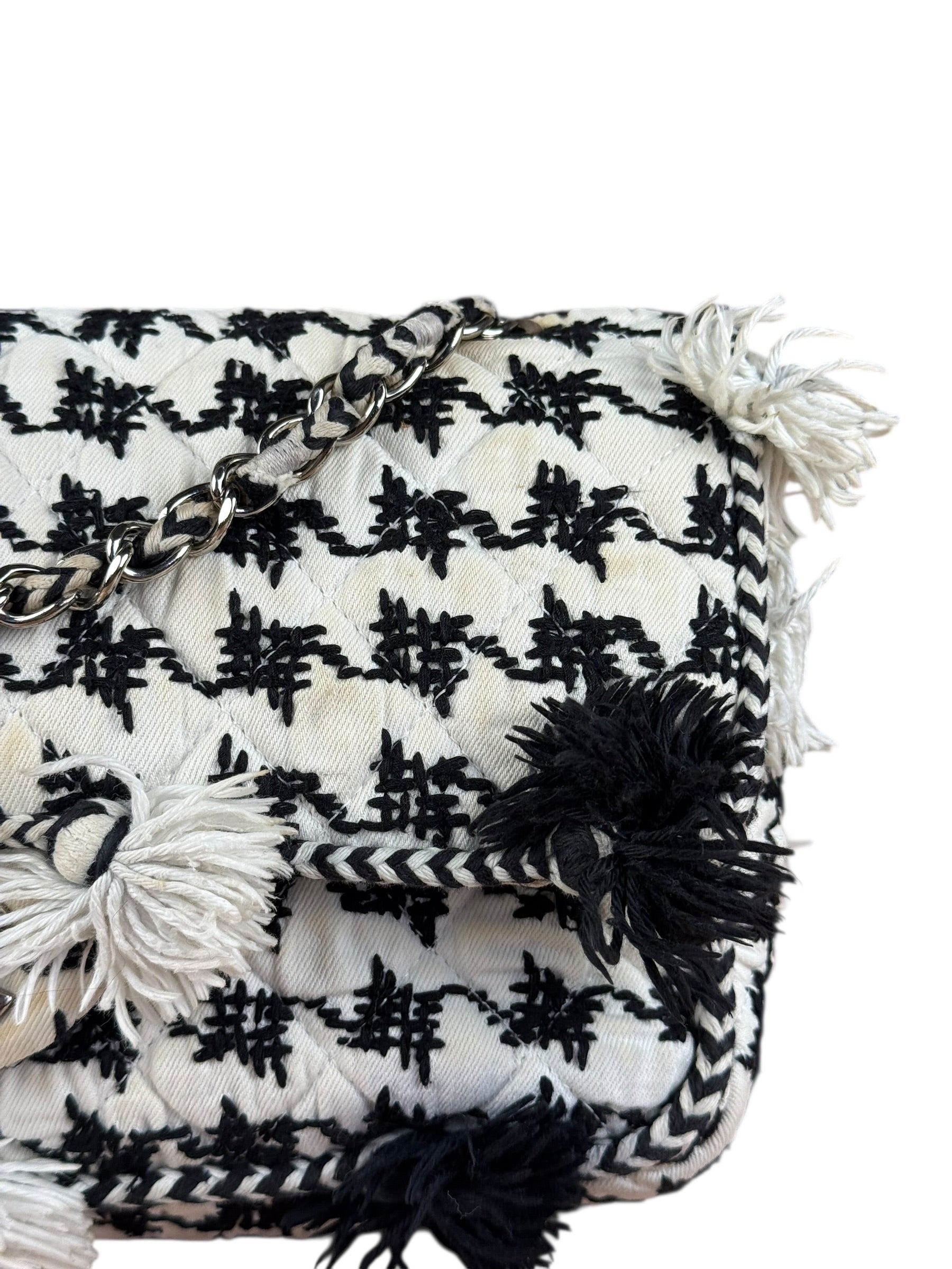 Chanel Tweed Woven Medium Classic Double Flap Bag 2014