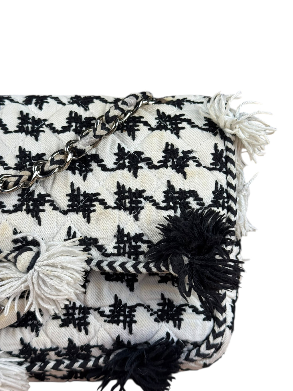 Chanel Tweed Woven Medium Classic Double Flap Bag 2014