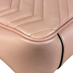 Gucci Pink Leather GG Marmont Shoulder Bag