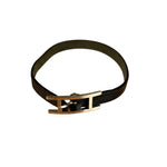 Hermes Black/Silver Behapi Leather Bracelet