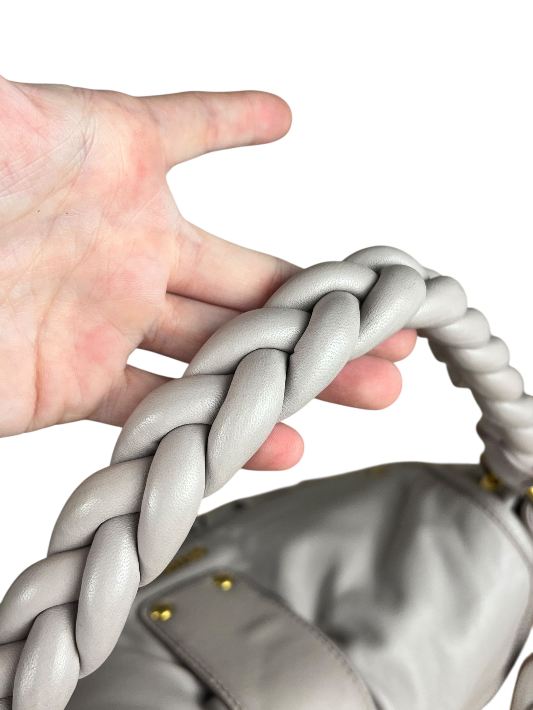 Miu Miu Lilac Nappa Leather Shoulder Bag