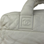 Chanel Coco Cocoon Ivory Puff Leather Boston Handbag 2009