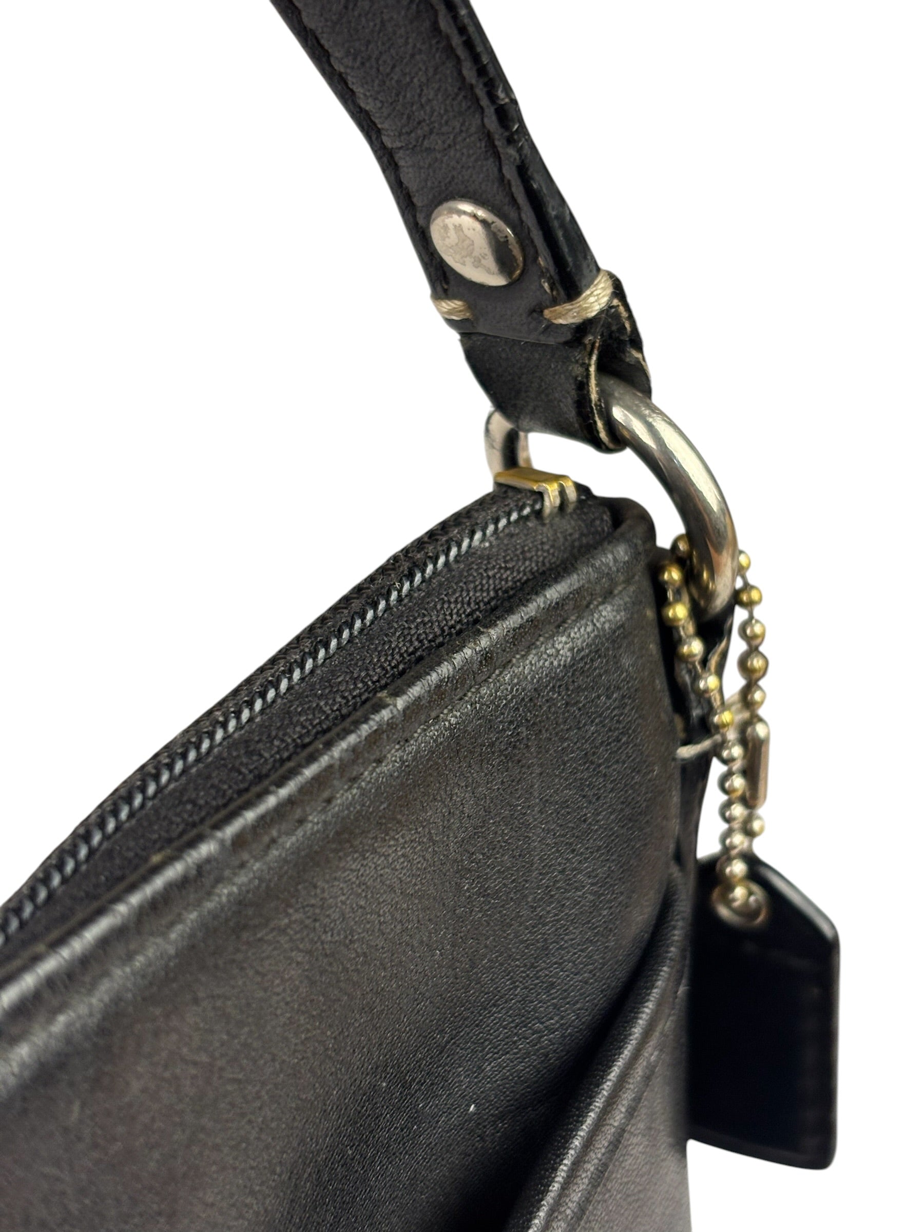 Coach Black Leather Soho Pleated Crossbody Bag