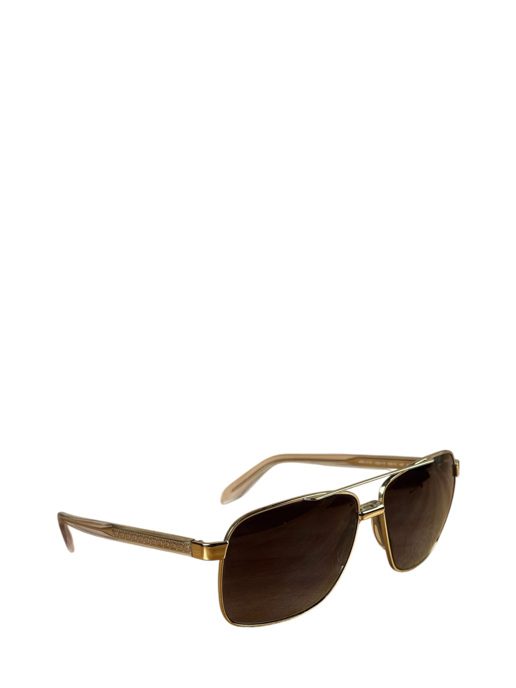 Versace Black-Gold Frame Aviators Reading Sunglasses