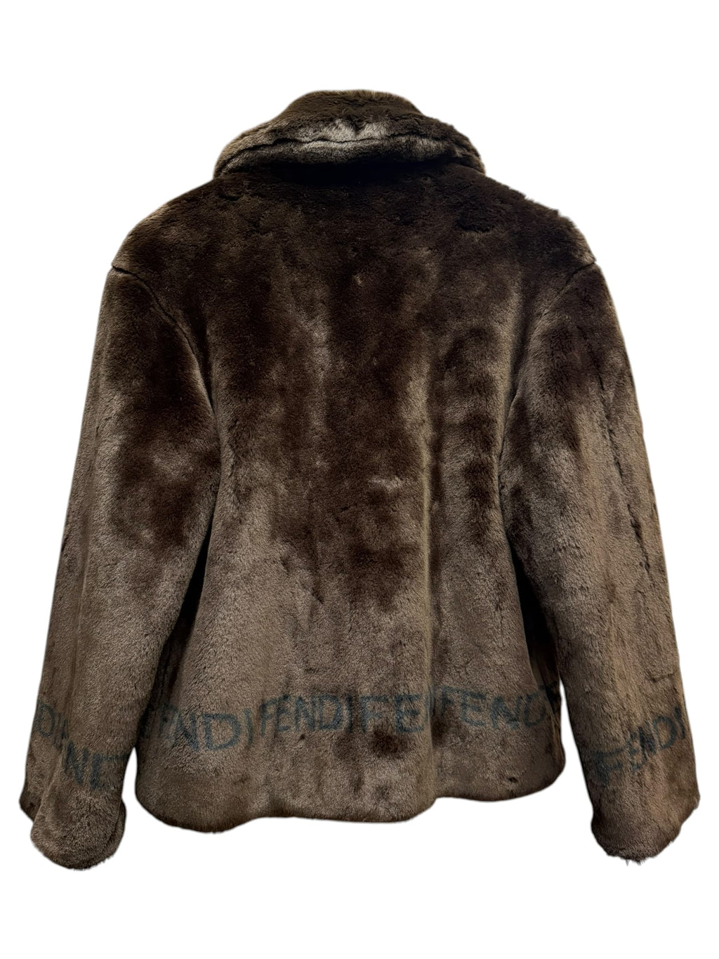 Vintage Fendi Brown Faux-Fur Coat