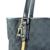 Gucci GG Vintage Black Canvas Shoulder Tote