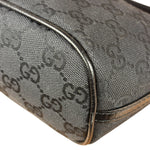Gucci GG Vintage Black Canvas Monogram Boat Pochette