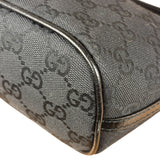 Gucci GG Vintage Black Canvas Monogram Boat Pochette