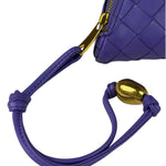 Bottega Veneta Purple Leather Nano Pyramid Pouch