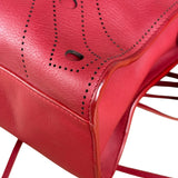 Balenciaga Red Leather Blackout City Two-Way Bag