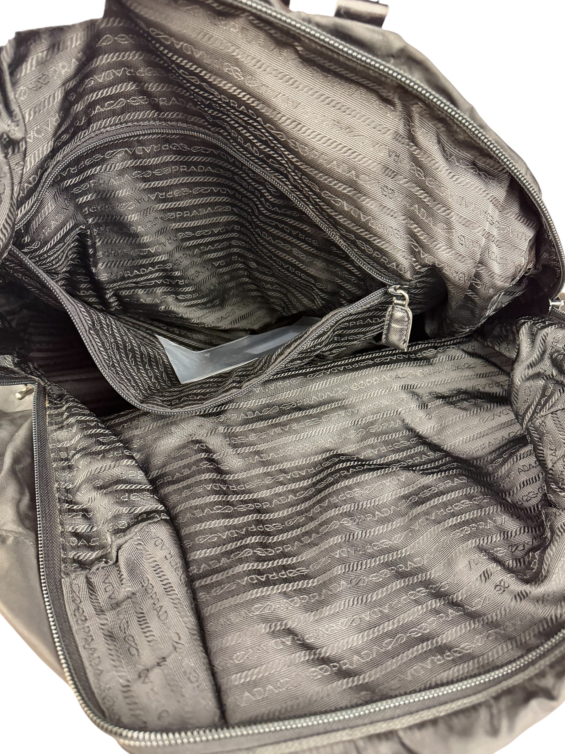 Prada Black Nylon Saffiano Travel Bag