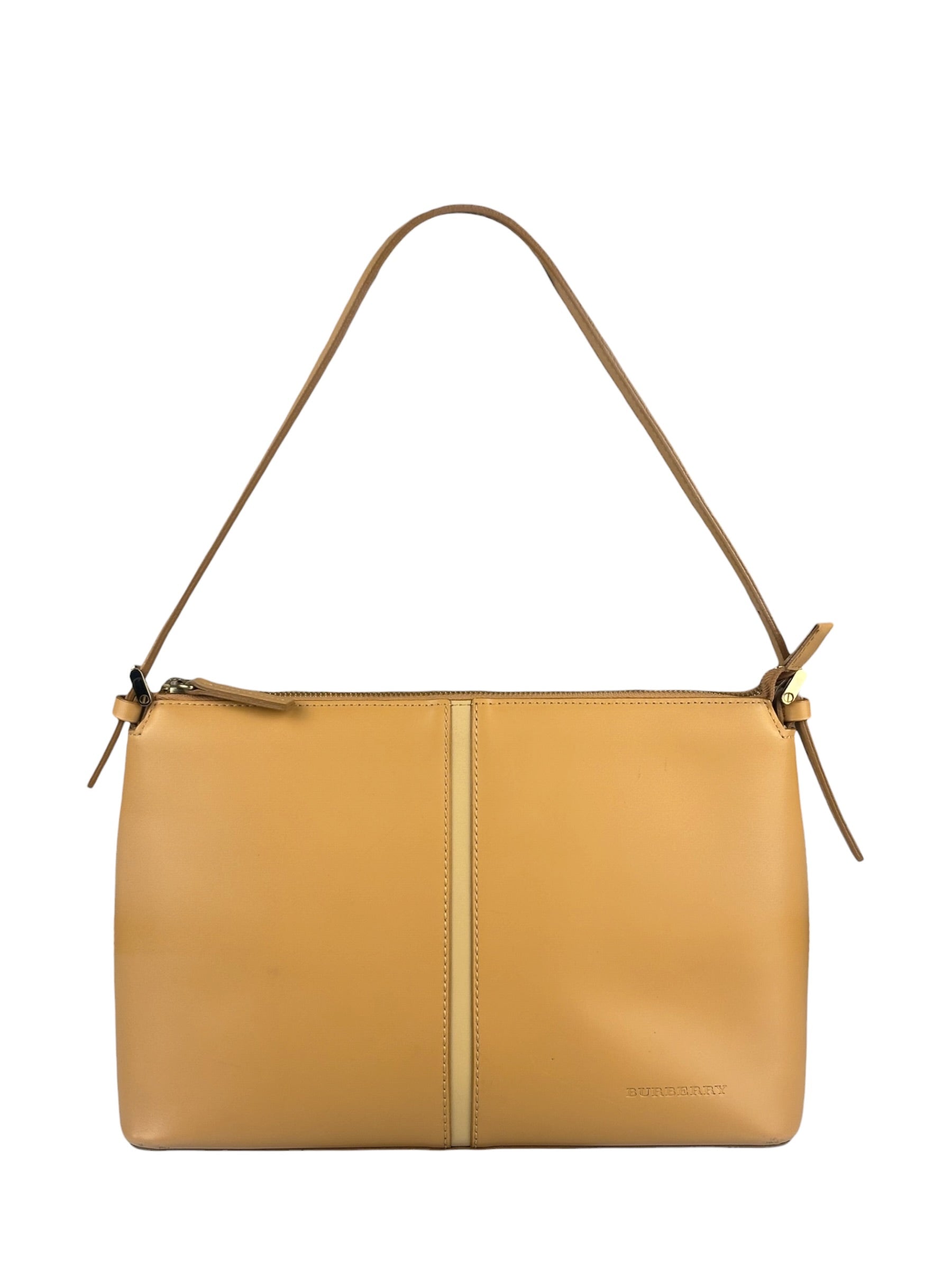 Burberry Vintage Beige Leather Shoulder Bag