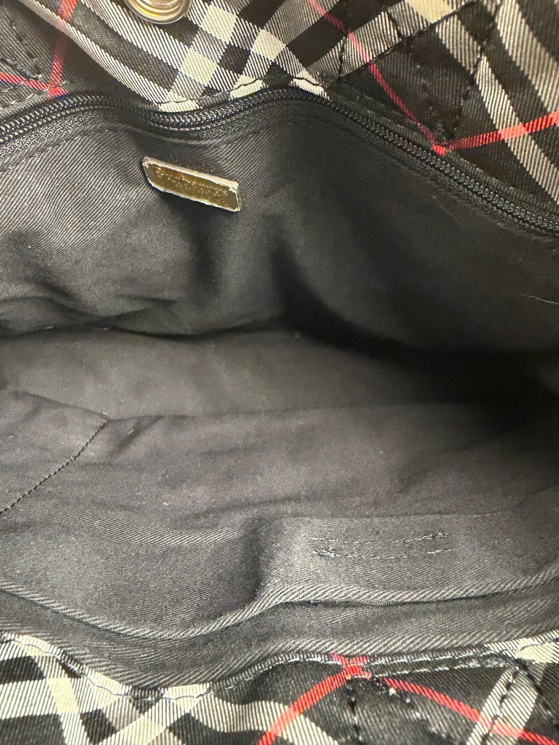 Burberry Blue Label Multicolor House Check Tote Bag