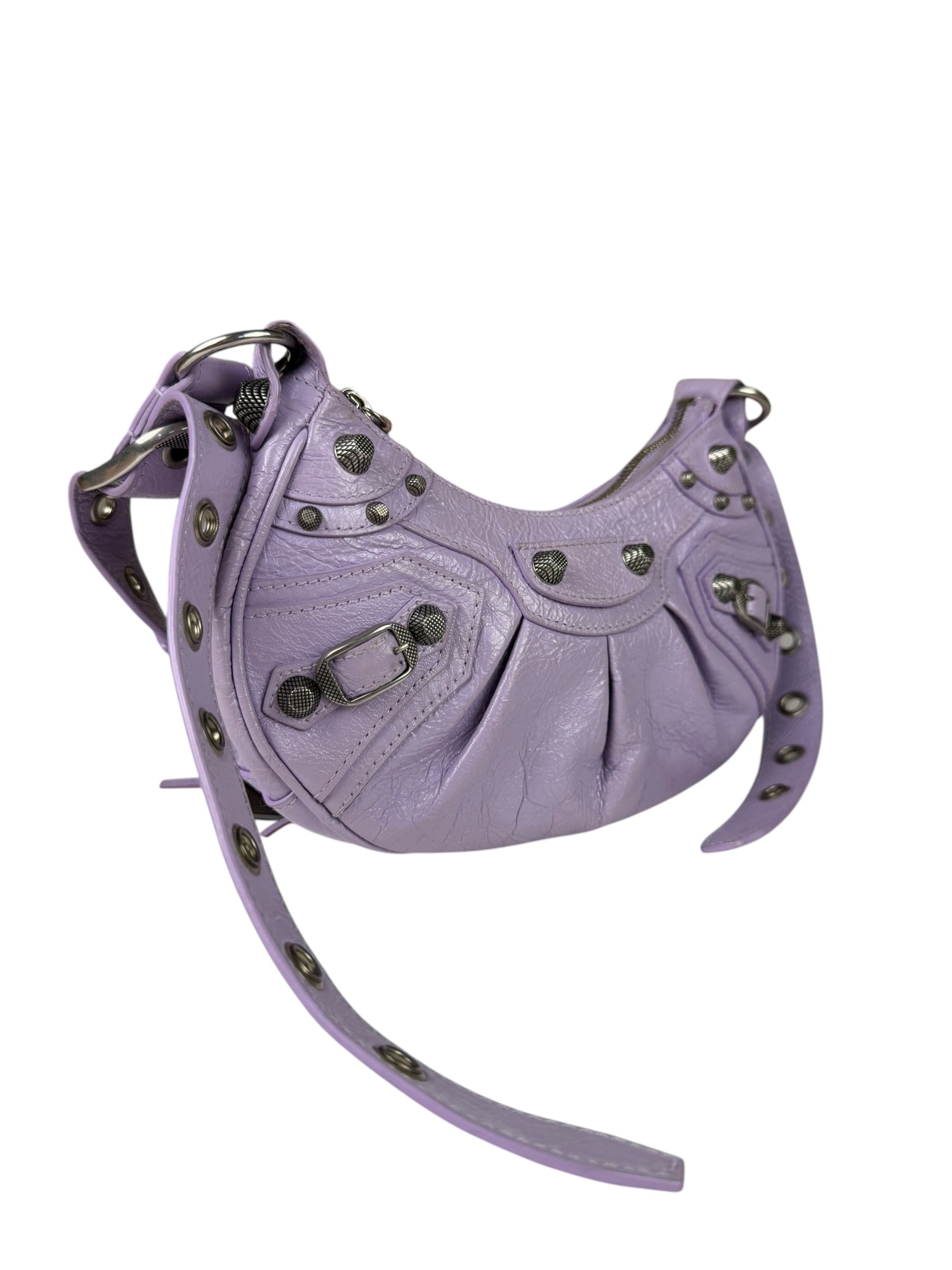 Balenciaga Lilac Calfskin Le Cagole XS Shoulder Bag