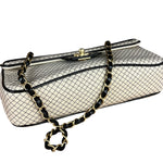 Chanel East West Beige Jersey Flap Bag 2002