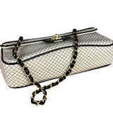 Chanel East West Beige Jersey Flap Bag 2002