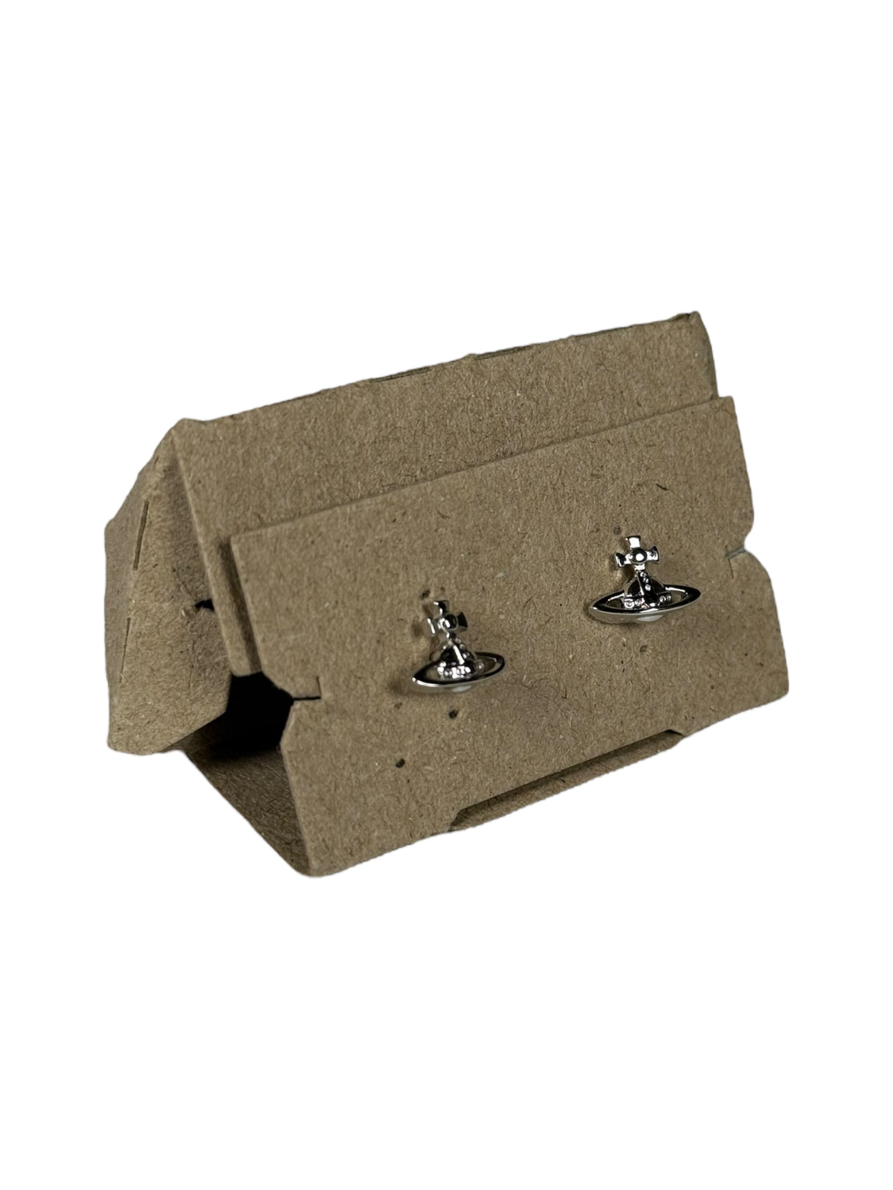 Vivienne Westwood Mini Bas Relief Silver Earrings