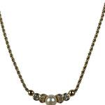 Christian Dior Vintage Gold Pearl Necklace