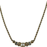 Christian Dior Vintage Gold Pearl Necklace