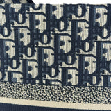 Christian Dior Navy Ecru Oblique Small Book Tote