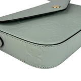 Gucci GG Super Mini Leather Shoulder Bag Pale Blue