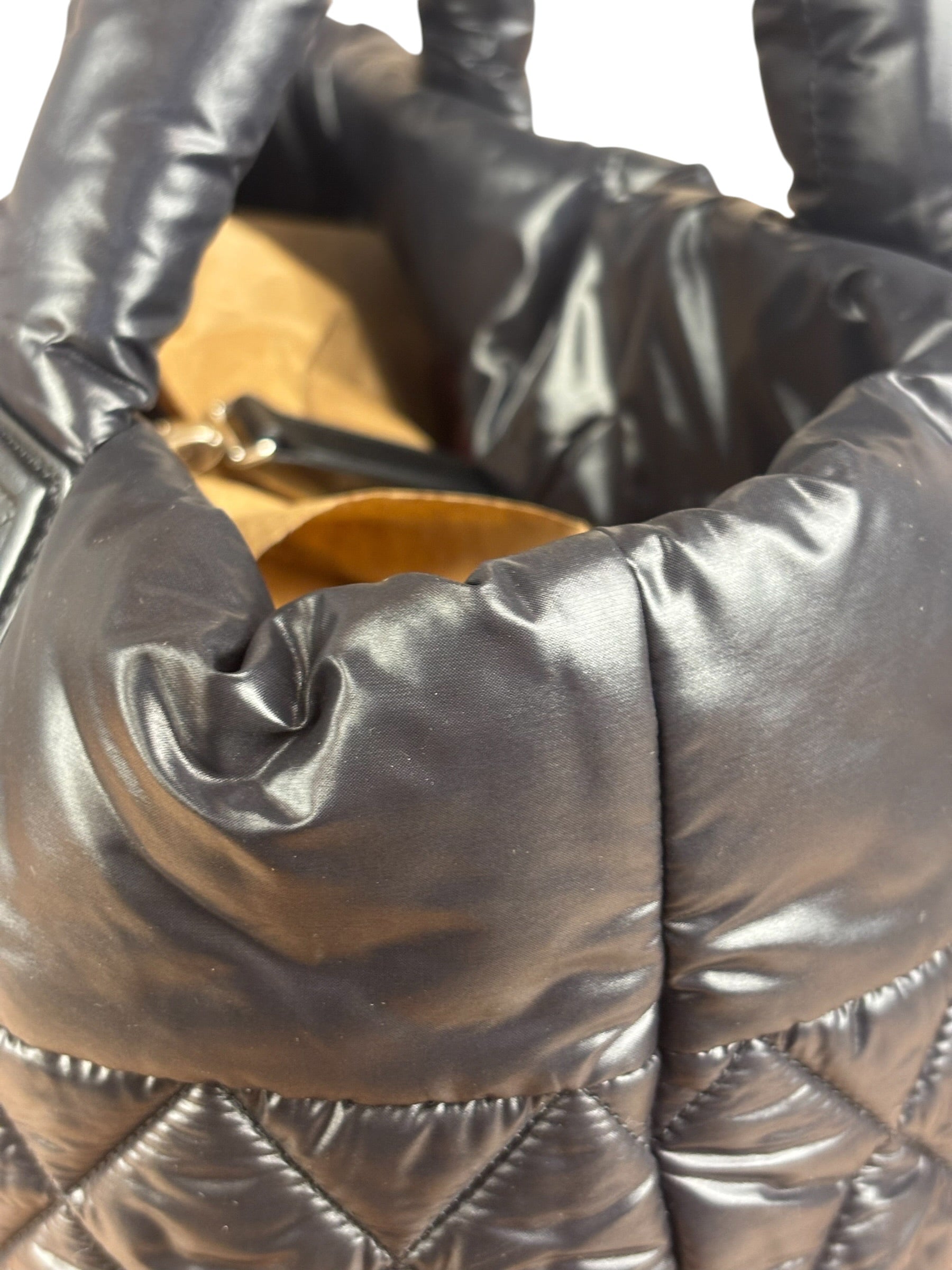 Chanel Black Quilted Nylon Coco Cocoon Puffer Tote Bag 2011