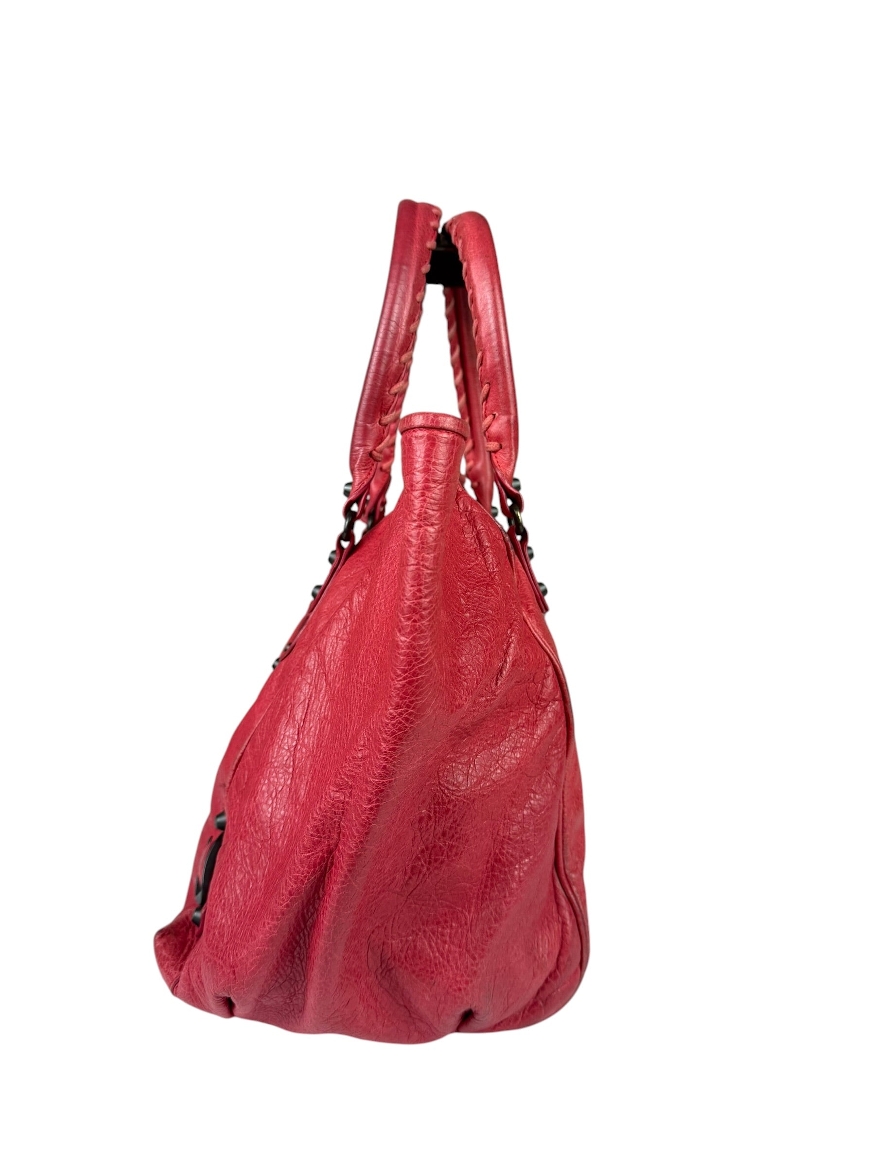 Balenciaga Red Leather Le City Tote