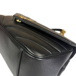 YSL Black Lambskin Matelasse Medium Loulou Shoulder Bag