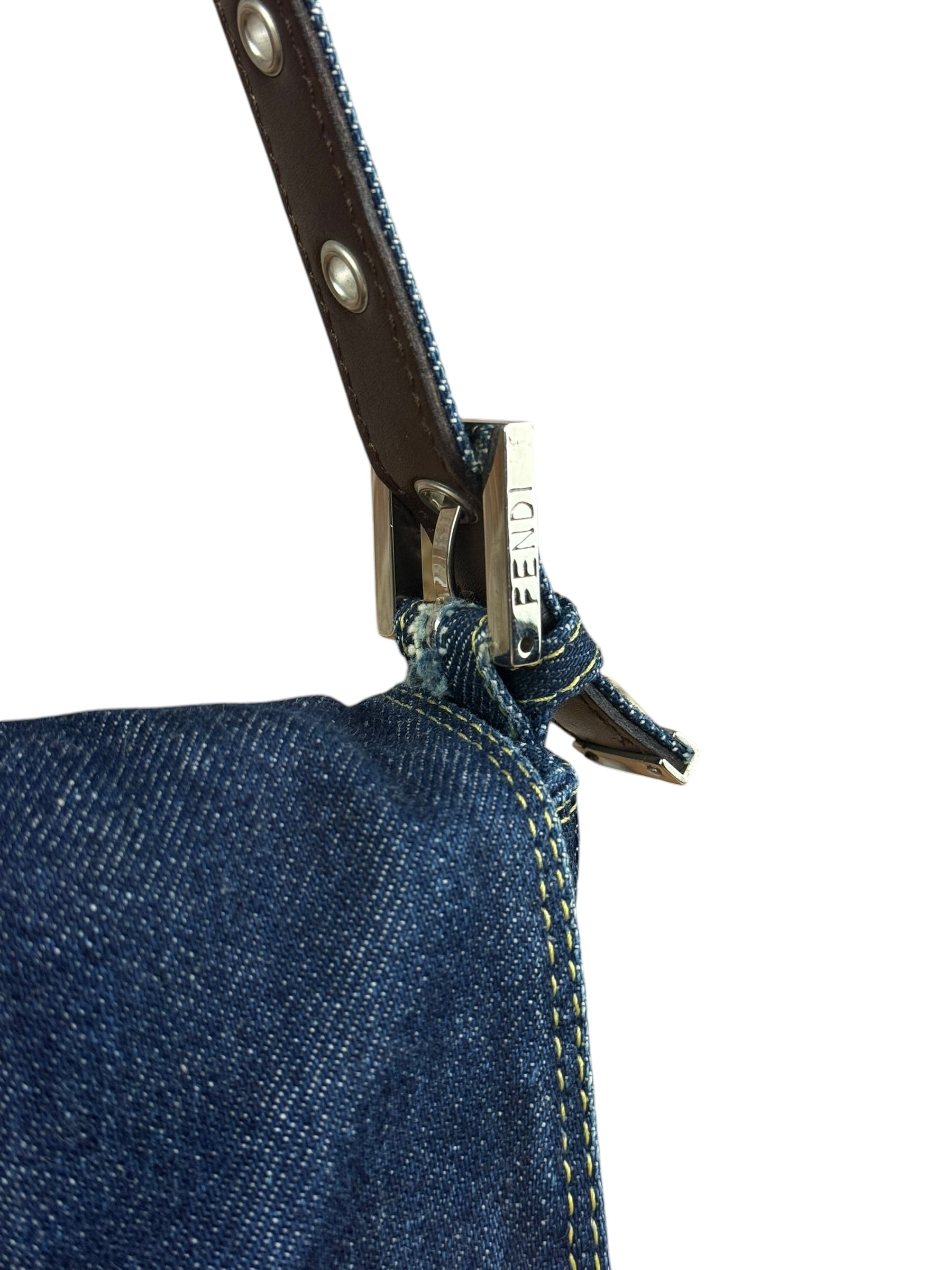 Fendi Vintage Dark Denim Baguette