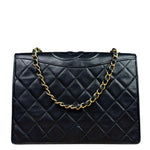 Chanel Black Diamond Stitch CC Timeless Chain Flap Bag '89-'91