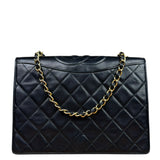 Chanel Black Diamond Stitch CC Timeless Chain Flap Bag '89-'91