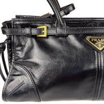 Prada Black Bonnie Calfskin Shoulder Bag