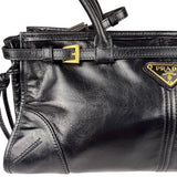 Prada Black Bonnie Calfskin Shoulder Bag